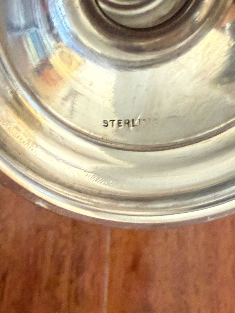 Vintage Sterling Silver Kiddush Cup Goblet 1959 Hebrew Grape Vines 196g - Picture 3 of 4
